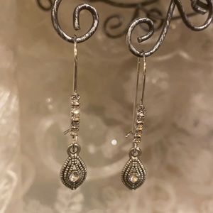SILVER CRYSTAL EARRINGS
